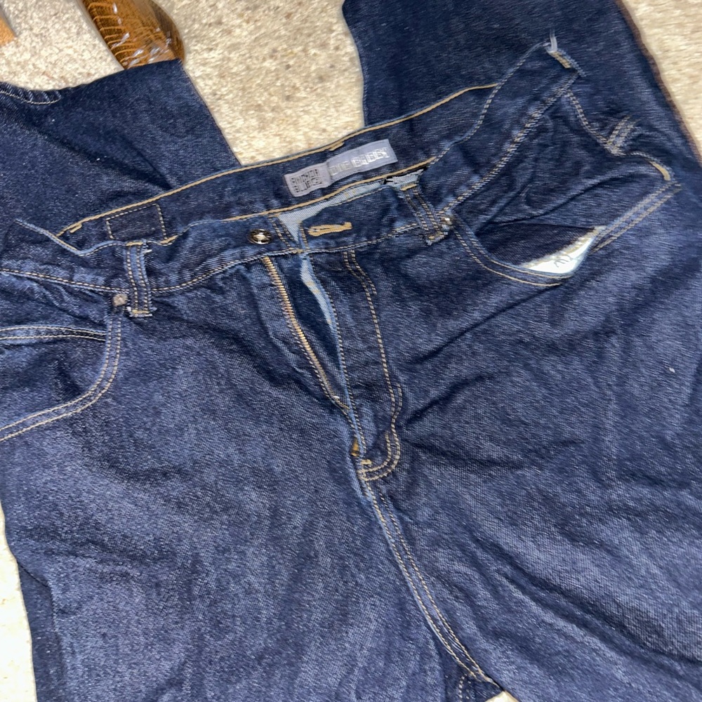 Anchor Blue Denim Jeans with Big Baggy Fit - Picture 3 of 3